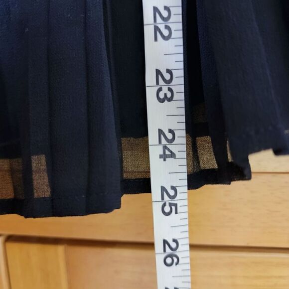 Zara Basic Pleated Sheer Sleeveless Blouse Black Size Small - Picture 7 of 14